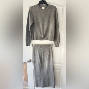 Grey skirt set from h & m